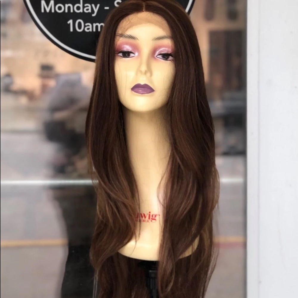 brown wig lacefront 30+ inches Long 2019 style Wig